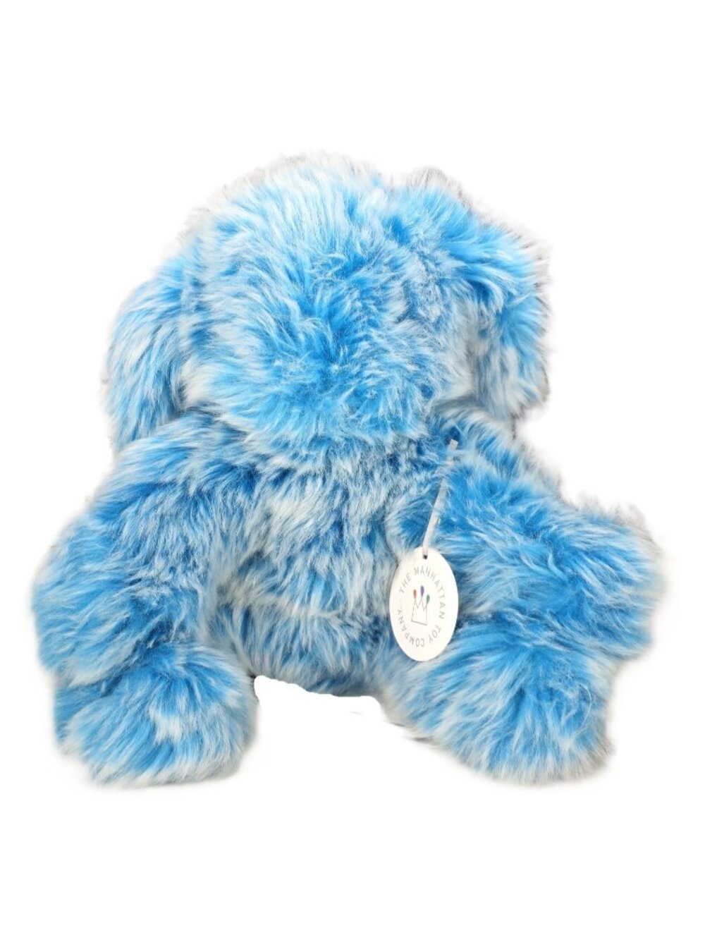 NWT Manhattan Toy Company Luxe Topaz Bunny 15" Blue White Tipped Plush Rabbit